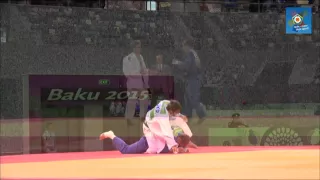 Serhiy Drebot vs Rok Draksic European judo teams championships - Baku 2015