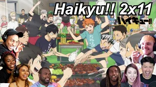 Haikyu!! 2x11 Reactions | Great Anime Reactors!!! | 【ハイキュー!!】【海外の反応】