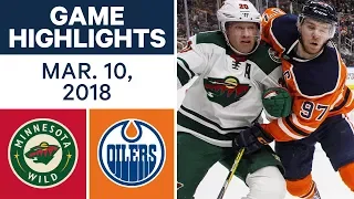 NHL Game Highlights | Wild vs. Oilers - Mar. 10, 2018
