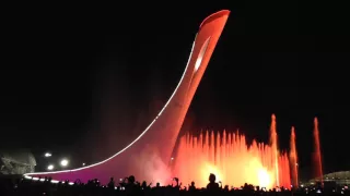 Танцующие фонтаны в Олимпийском парке