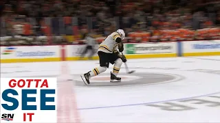 GOTTA SEE IT: Bruins Lose After Brad Marchand Overskates Puck In Shootout attempt