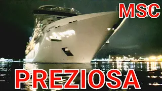 CRUZEIRO  saida CANAL de Santos EM SANTOS RIMEIRA VIAGEM  do navio Msc Preziosa  temporada 2021