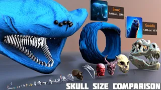 Monster Skull vs Animal Skull Size Comparison! Godzilla Skull