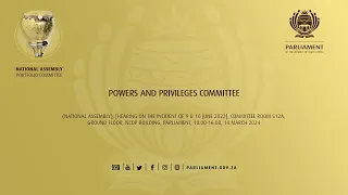 Powers and Privileges Committee, 14 March 2024