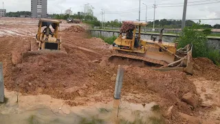 Part.157| Best Operators Dozers & Dump Trucks!! Huge Landfilling Up Project Unloading Moving and,,,