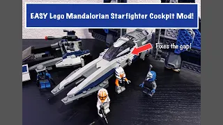 EASY Lego Mandalorian Starfighter Mods Part 1: Cockpit Gap!