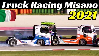 European Truck Racing Championship - Misano 2021 Highlights - Crashes, Powerslides, Smoke & More!