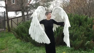 Big waving/movable/articulating white Heaven Angel wings Christmas/Anime Cosplay by LuxuryWings.net