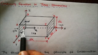 continuity equation in 3 dimensions