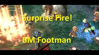 Warcraft 3 - SFast 2x BM Footies - Surprise Fire!  BM Footman