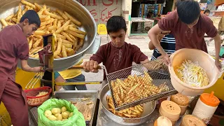 Street French Fries Making Process | Afghani Kid Making Crispy Fries | McDonald's Style Fries Recipe