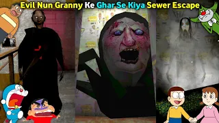 Evil Nun Granny Ke Ghar Se Kiya Sewer Escape With Doraemon Nobita Shizuka Shinchan Jack Jiyan