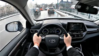 Toyota HIGHLANDER (Executive) Hybrid 248HP - POV Test Drive & Fuel consumption check