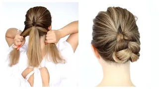 😱 1 Minute EASY UPDO for MEDIUM HAIR 😱