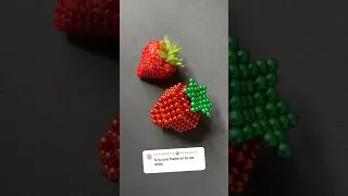 Faire une fraise 🍓 en billes aimantées ❤️🧲