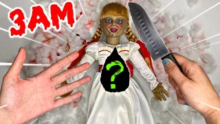 CUTTING OPEN HAUNTED ANNABELLE DOLL AT 3AM!! *WHAT'S INSIDE HAUNTED DOLL*