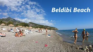 🇹🇷Experience the Beauty of Turkey: Central Beldibi Beach  Walking Tour 🌴 🇹🇷