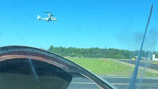 Bell Boeing V-22 Osprey visiting Edenton Airport KEDE C208 Caravan✈️🇺🇸