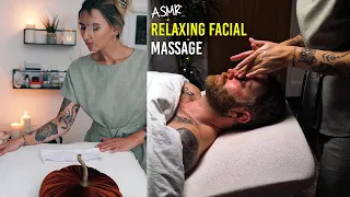 Relaxing Mans Bearded Deep Cleansing Facial Massage ASMR Tutorial
