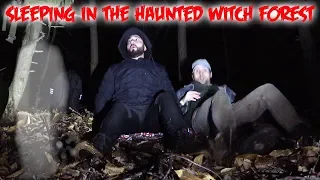 24 HOUR OVERNIGHT CHALLENGE IN THE HAUNTED WITCH FOREST! BLAIR WITCH FOREST OF CANADA!!