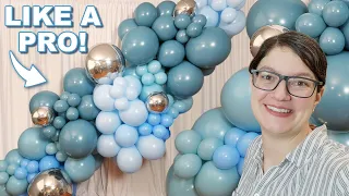 How to Make a Blue Organic Balloon Garland