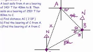 True Bearings and Trigonometry