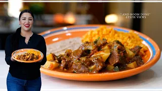 The BEST Mexican Restaurant Beef & Potato Dinner Recipe| BISTEC RANCHERO CON PAPAS