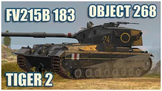 FV215b (183), Tiger II & Object 268 • WoT Blitz Gameplay