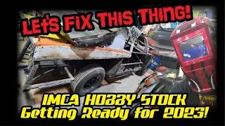 Getting IMCA Hobby Stock ready for the track! Body, paint, vinyl, engine, etc