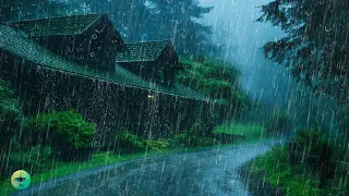 Fall Asleep Immediately with Powerful Rainstorm & Thunder Growls on Tropical Forest at Quiet Night