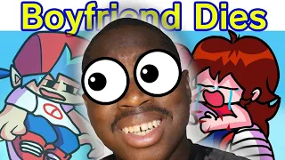 Friday Night Funkin' but Boyfriend Dies | Goodbye World (FNF Mod/Daddy Dearest kills BF) REACTION 🔴