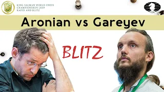 Levon Aronian vs blindfold king Timur Gareyev | World Blitz Championship 2019 |