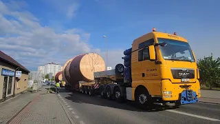 Přeprava nové pračky na cukrovou řepu 1 část - Nadměrný náklad / Oversize load / Schwertransport