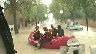 Raw: Heavy Rains Hit Tuscan Towns