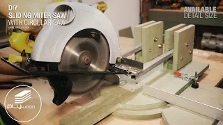 DIY Sliding Miter Saw with Circular Saw - How to Made