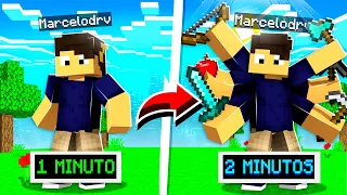 Minecraft, MAS a cada 1 MINUTO ganhamos 1 BRAÇO!