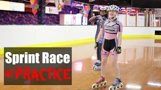 Kids 3 Lap Sprint Race On Inline Skates