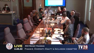 City of Cleveland Budget Hearings 2022, February 28, 2022.