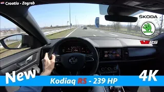 Škoda Kodiaq RS 2019 SUV POV test drive in 4K | 0 - 100 in 7 sec!