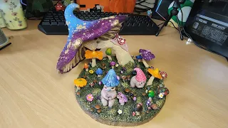 I made a Mushroom Grove from a whole block of polymer clay! : Polymer clay sculpting tutorial