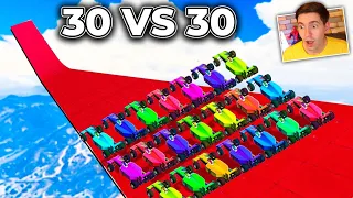 GTA V Online: CORRIDA VAI E VOLTA com 30 PESSOAS!!! (LOTOU TUDO)