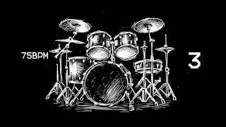 75BPM - Double Bass Drum Loop - 4/4 Drum Track - Metronome - Drum Beat