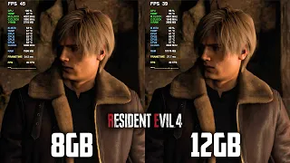 GTX 1060 3GB | Resident Evil 4 Remake - 8GB vs 12GB Ram Test