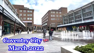 [4K] Walking in Coventry City Centre  UK | 6/3/22