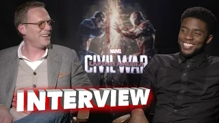 Captain America: Civil War: Paul Bettany "Vision" & Chadwick Boseman "Black Panther" Movie Interview