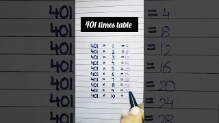 Easy to remember 401 times table || Table trick || #shorts