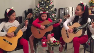 Carol of The Bells, Trio Guitar By Thu Le and Daughters