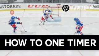 NHL 16 - How to do the One Timer Shot Tutorial - Not in the manual