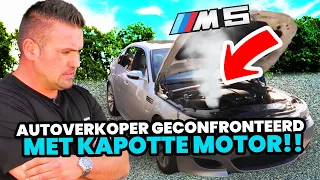 Autoverkoper geconfronteerd met kapotte motor!!