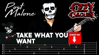 【POST MALONE FT. OZZY OSBOURNE, TRAVIS】[ Take What You Want ] cover by Masuka | LESSON | GUITAR TAB